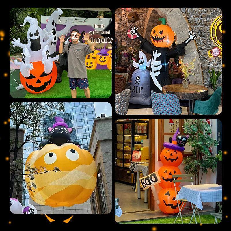 Large Inflatable Pumpkin Balloon Halloween Decoration for Kindergartens and Malls