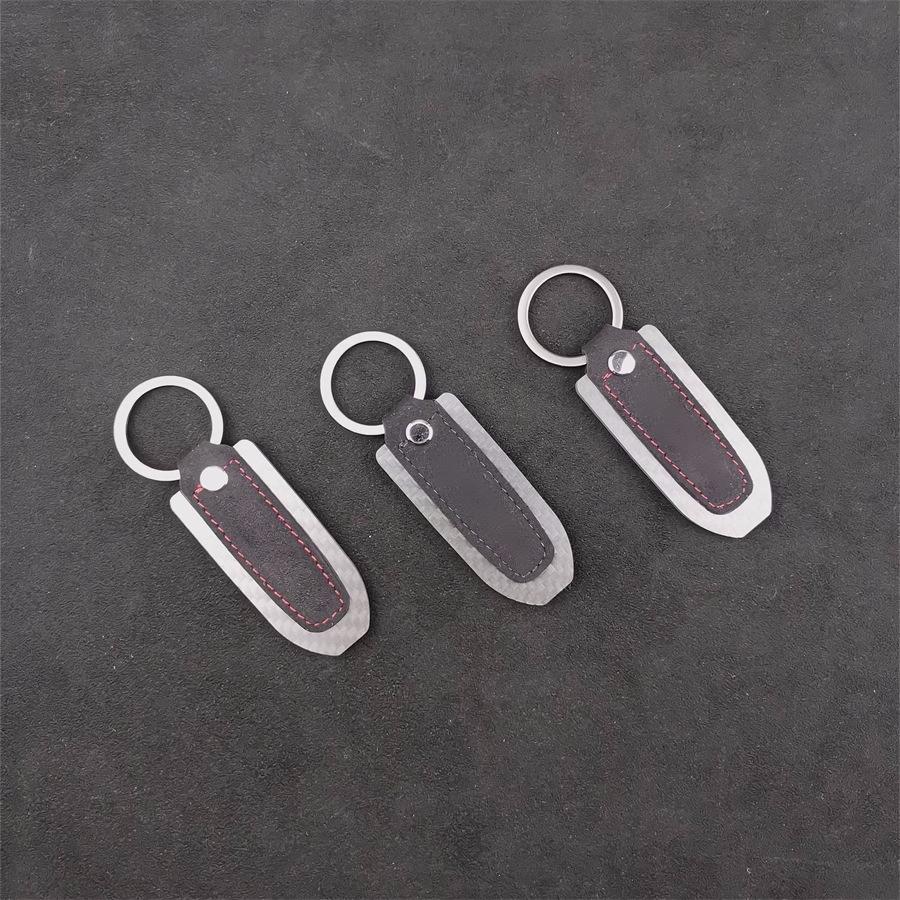 Carbon Fibre Key Ring Sport Car Keychain Gift With Emblem For Porsche Cayenne Panamera Macan Boxster Cayman 718 911 Sticker blsh61