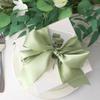22M/Roll Flower Bouquet Crafts Gift Wrapping Supplies Satin Ribbon Handmade Sage Green DIY Light Green Ribbon for Gift Wrapping