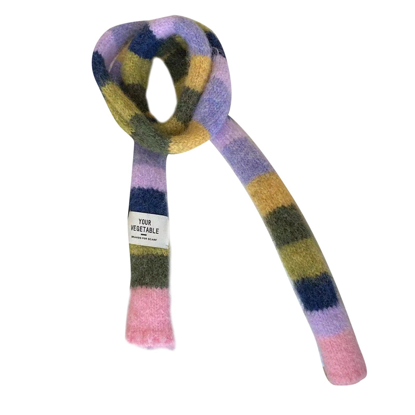 

Шарф в полоску с цветными блоками, мягкие удобные шарфы, осенне-зимний шейный платок для комфорта осенью и зимой 2