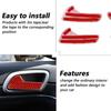 For 2011-2024 Dodge Durango Red Carbon Fiber Inner Door Handle Cover Trim Strips