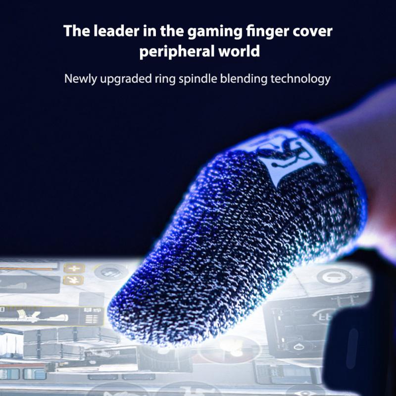 2 buc. Manșon pentru degete, anti-alunecare, respirabil, controler de joc, mâneci pentru degetul mare, pentru jocuri cu ecran tactil sensibil