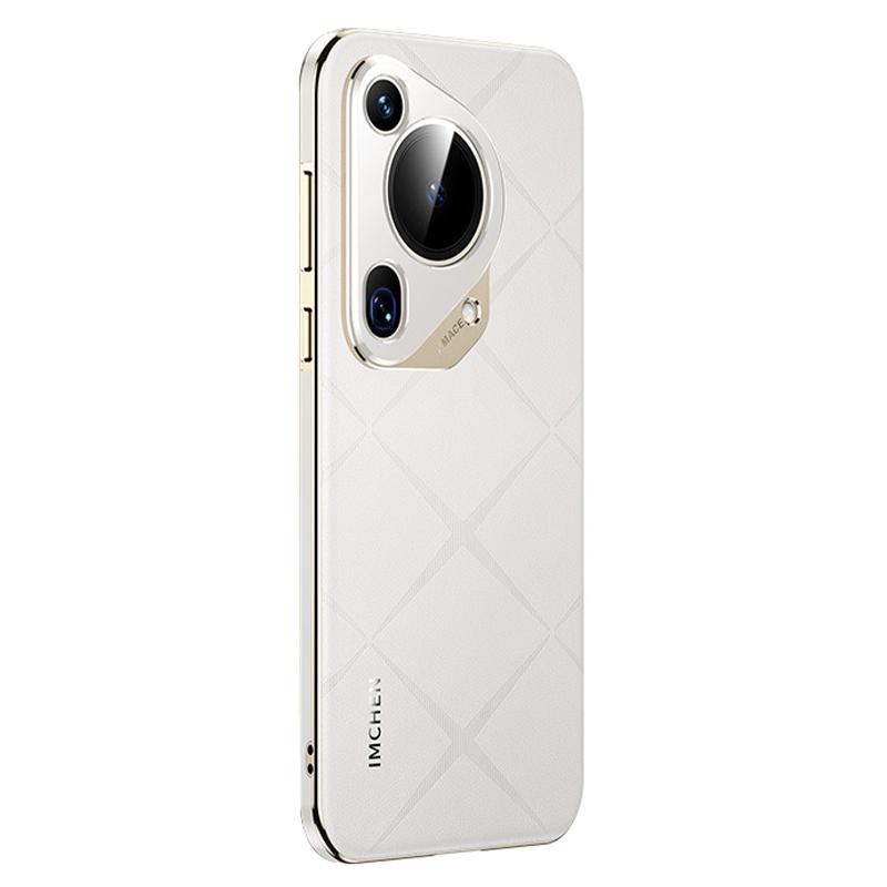 IM-CHEN For Huawei Pura 70 Ultra Case Anti-scratch Genuine Cow Leather+PC Phone Cover