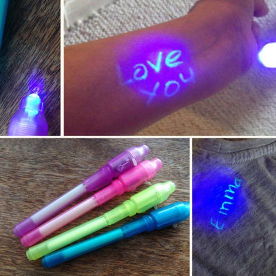 12ks neviditelné inkoustové pero s UV světlem Party Favors Message Spy Pen Goodie Bag Stuffers Mystery Solving Pen