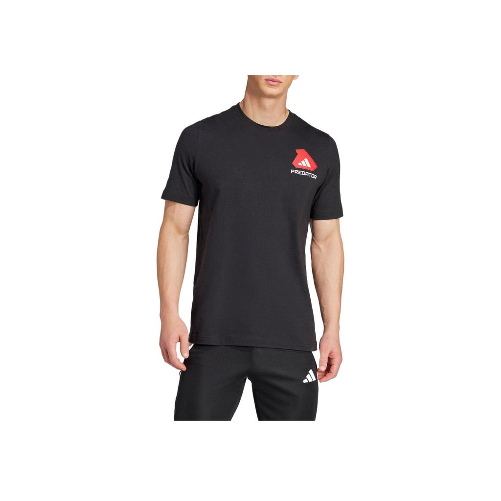 adidas T-shirt Predator History Confortable Mode Simple Polyvalent Manches Courtes Hauts Homme Noir JD8217