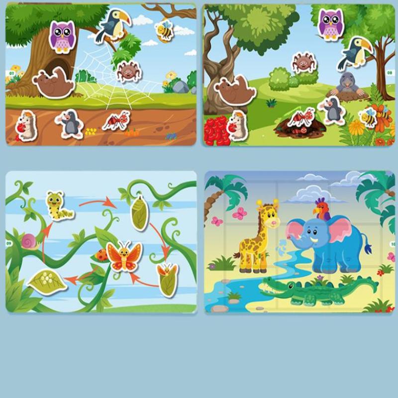 Magnetic Sticker Busy Book For Baby Enlightenment Book Montessori Toy Activity Books For Toddlers