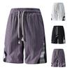 Shorts de Sport Décontractés Amples en Jacquard pour Homme, Été, avec Ceinture Élastique et Cordon de Serrage pour Activités Extérieures et Usage Quotidien
