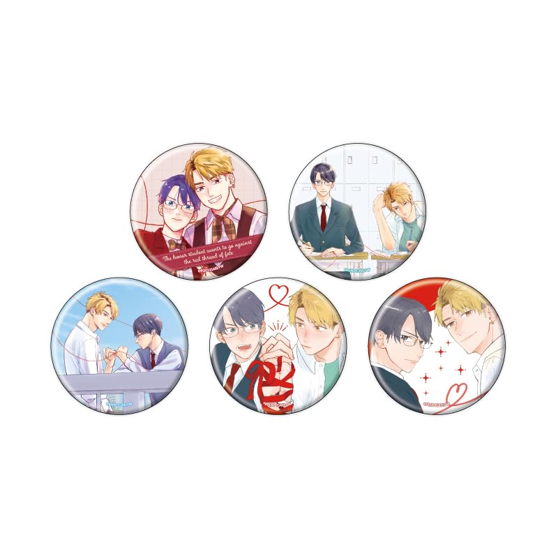 

Honor Student Wants to Defy the Red Thread of Fate 01 Original Can Badge Box [Official & Illustration] 5-Piece