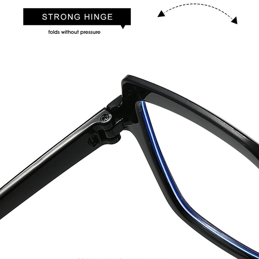 Okulary kontrastowe w ramce anty-niebieskiej Nowe europejskie i amerykańskie trendy mody Płaskie lustro Trend Duże okulary