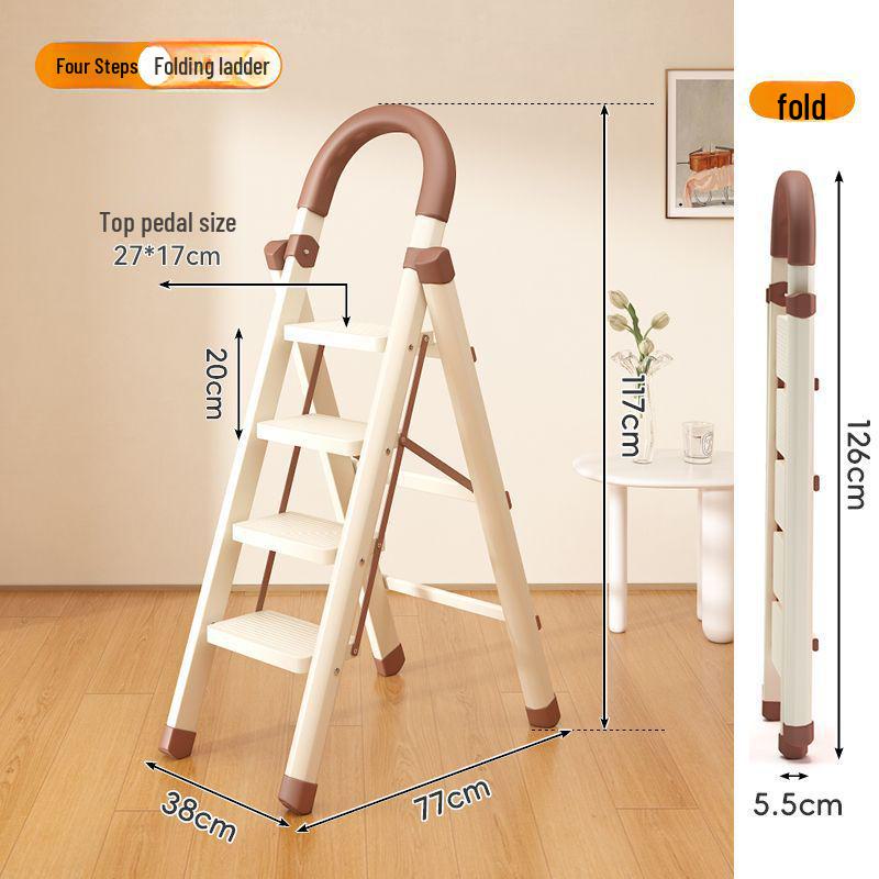 Multifunctional Folding Carbon Steel Ladder and Clothes Drying Rack