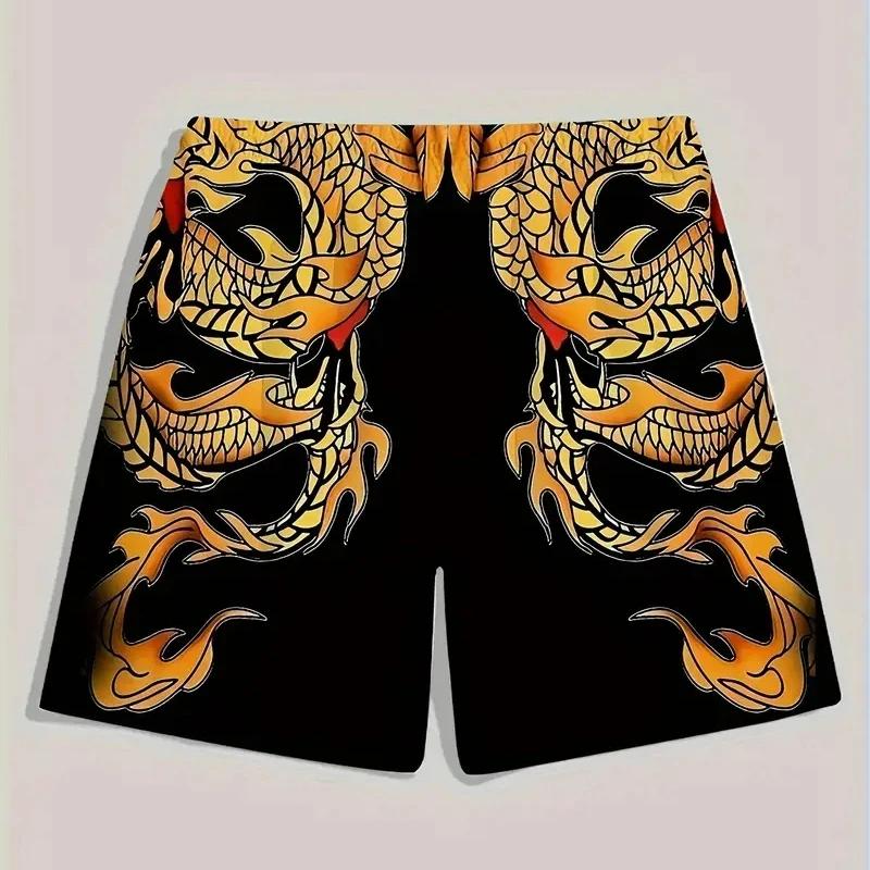 

Китайский Ретро Дракон Муай Тай Бокс Кикбоксинг Шорты 3D Принт Тренировочные Унисекс Мужские Женские Быстросохнущие Фитнес Зал Спорт Тренировка Повседневная Уличная Одежда 6XL