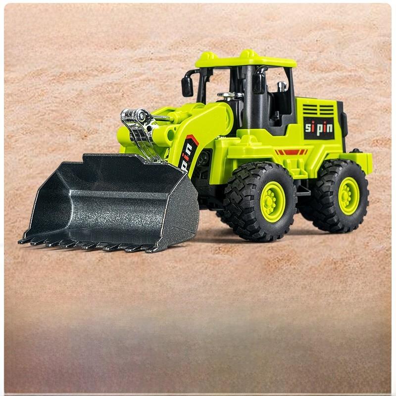 Childrens Bulldozer Model With Alloy Scoop And Inertia Drive For Kids Play And Handeye Coordination Development
