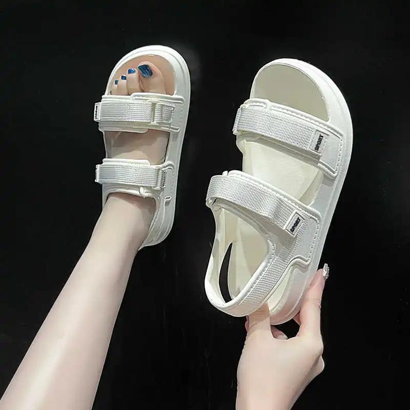 Fashion Breathable Slip-resistant Silver Flat Shoes Slippers Sandal Brown Beach Flip Flops For Women Sneakers Sports 2025elegant