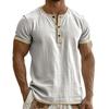 Men's Breathable Solid Color Pleated T-shirt Men's Casual Contrast Color Short Sleeve T-shirt
