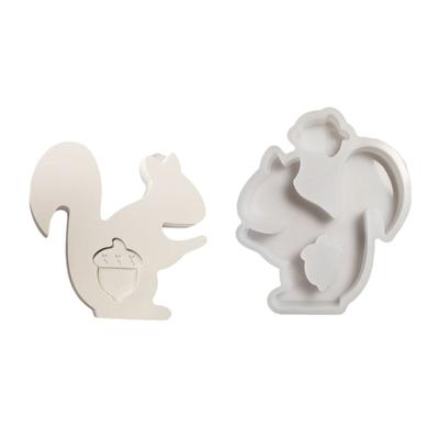 Eichhörnchen Tannenzapfen Figur Silikonform Flexibel und Filigran Für DIY Heimdekoration Und Kreatives Handwerk
