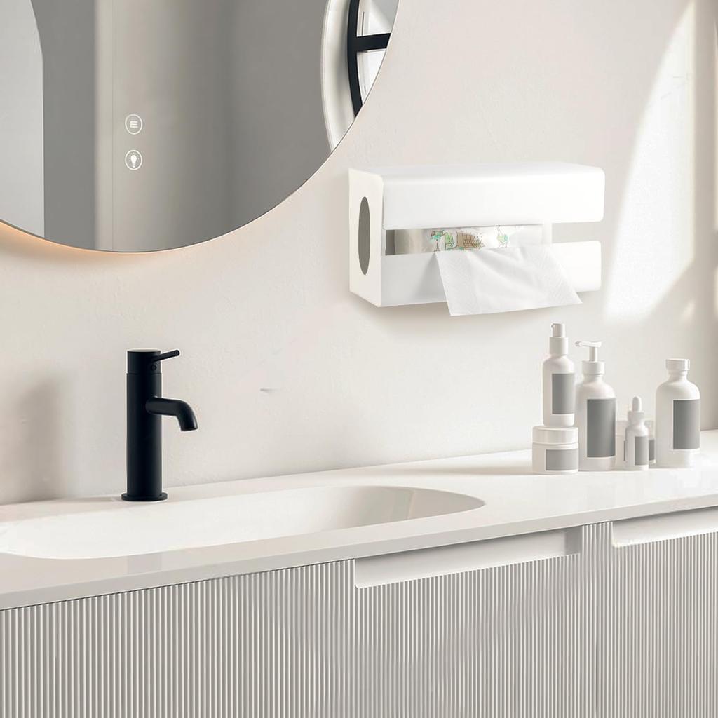 UMJCWELL Kitchen Paper Tissue Magnetic Paper Wall Can Be Cut with One Wet Washbasin Holder, Magnet, Case, Holder, Hanging, Hand, Tissue, Kitchen,