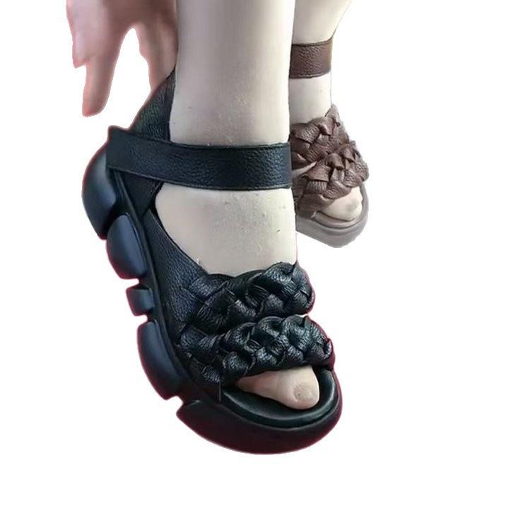 thick-soled Roman sandals summer new heightening fairy style with skirt soft-soled beach shoes sandals