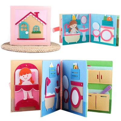 Toddlers Montessori Toy Busy Book 3D Baby Story Cloth Activities Felt Quite Book Board Preschool Learning Education Travel Toys