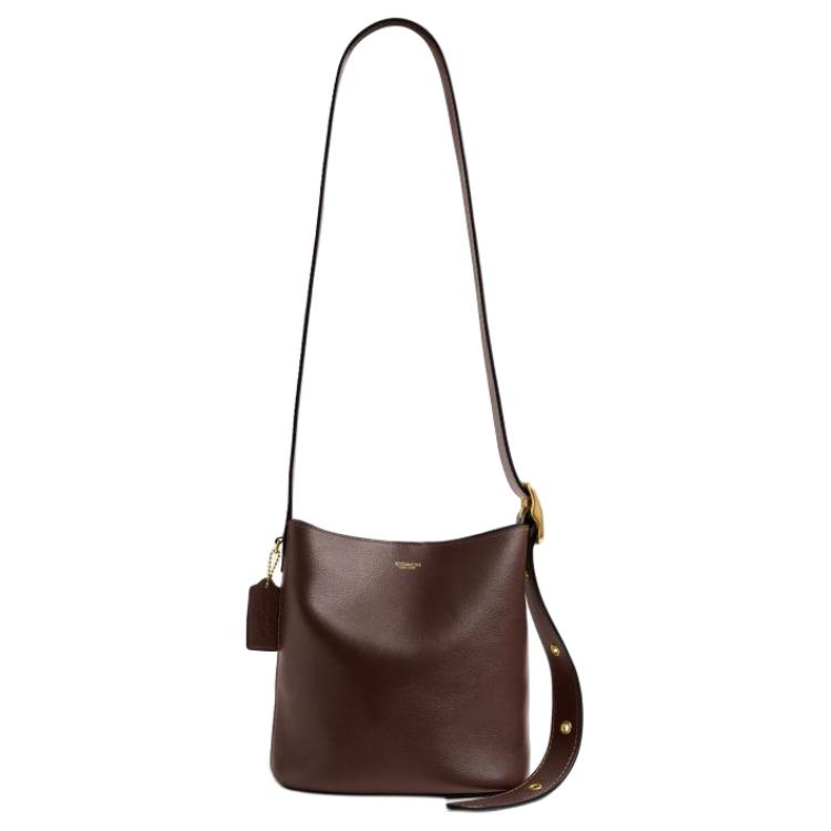 

Coach Bleecker 21 Logo Embossed Leather Bucket Bag Women bags Maple-Brown CCX07-B4MPL Basic Set (Bag+Dust Bag)