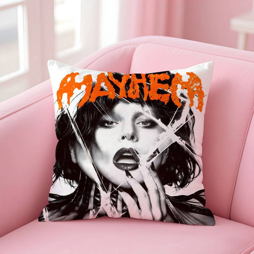 L-Lady SINGER G-gaga Pillow Case Pattern Printing Pillowcase Living Room Sofa Cushion Cover Bedroom Room Decor