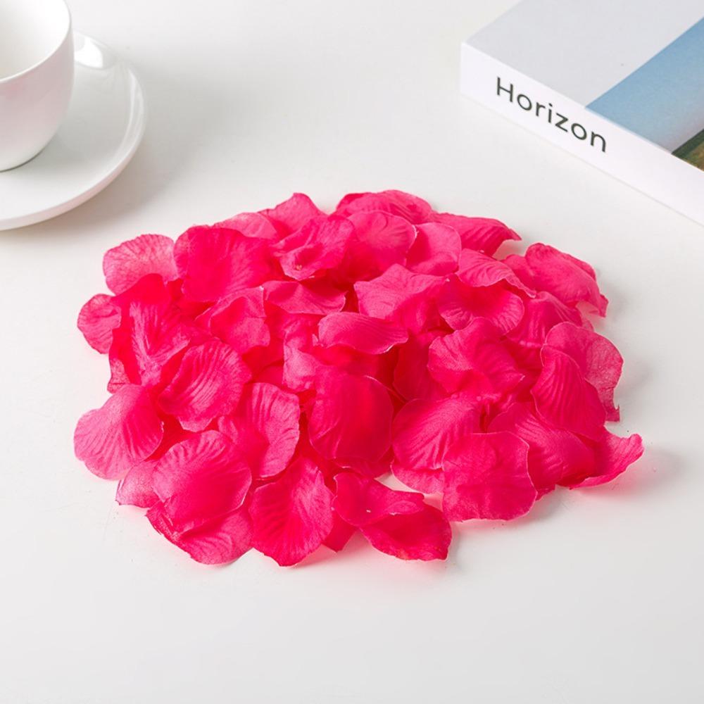 Simulation Rose Petal Wedding Room Arrangement Non-woven Petal T-table Sprinkling Flowers KTV Stage Marriage Proposal Props