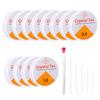 12 Rollen assortierte Größen elastisches Band Kristall-Elastikband Faden-Kit mit 5 großen Öhr-Perlennadeln zum Armband-Herstellen