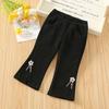 Kids Thicken Trousers Winter Clothes Warm Children's Bottom Corduroy Solid Color Girl's Winter Flare Pants For Baby Girls