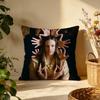 Trendy Rrosaliaing Cushion Cover Versatile DoubleSided Pillow Case Fit for Sofa Bed Car  Daily Decor