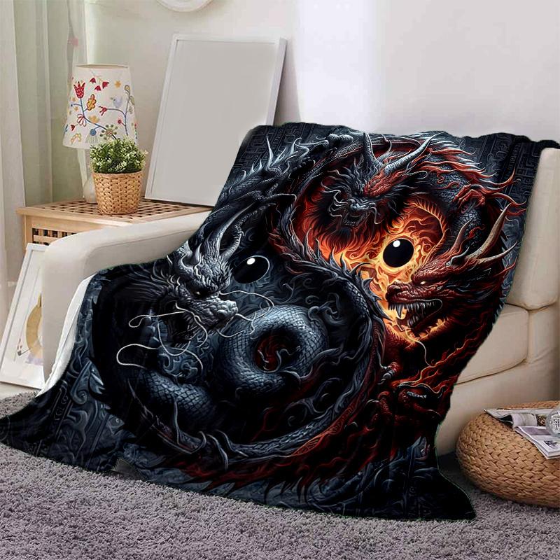1pc The Dual Nature of Tigers in Water and Fire Blanket Seasonal Home Decor Gift for and , Soft Throw Blanket for All Seasons, Living Room .K089 80x120cm