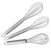 6-Wire Stainless Steel Manual Whisk for Kitchen and Cake Mixing