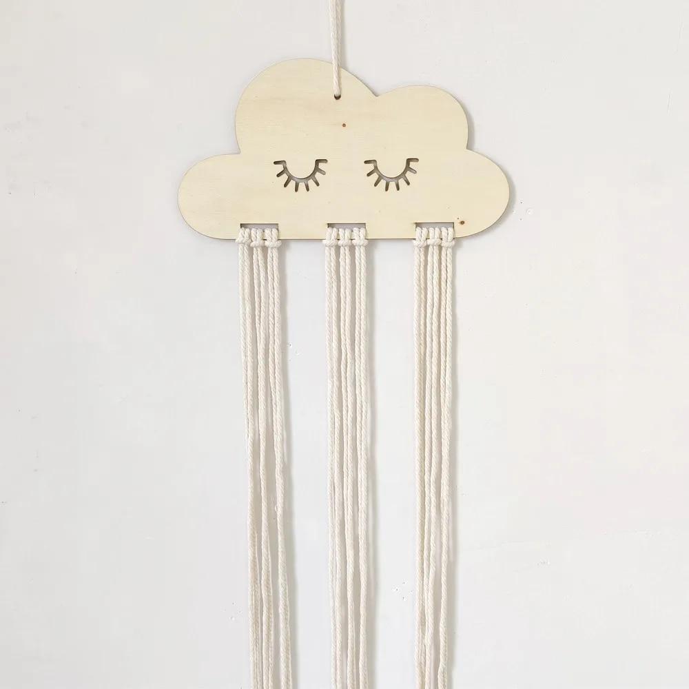 EW Solid Wood Clouds Model Jewelry Hairpin Bow Storage Tool