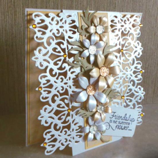 Vintage Spitzenbordüre DIY Scrapbook Grußkarte Geschenk Prägeschablone Dekor