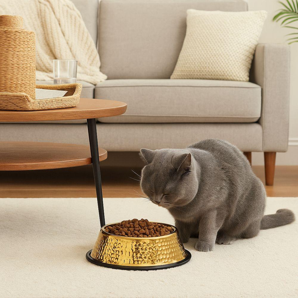 Large Capacity Pet Feeding Bowl Stainless Steel Cat Food Dish Dog Water Food Bowl  for Feeding