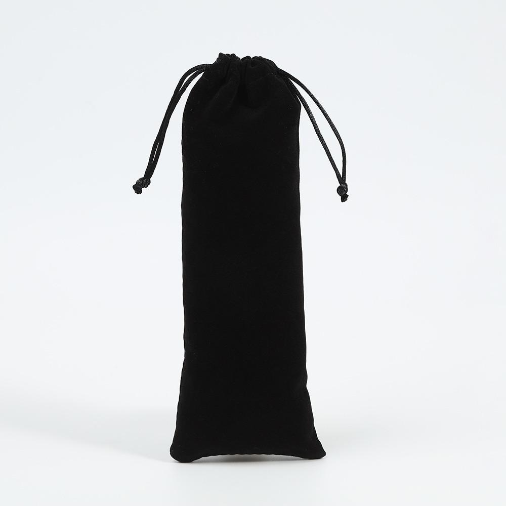 Custom Velvet Jewelry Drawstring Pouch - Dustproof Storage for Comb 8*17cm чёрный