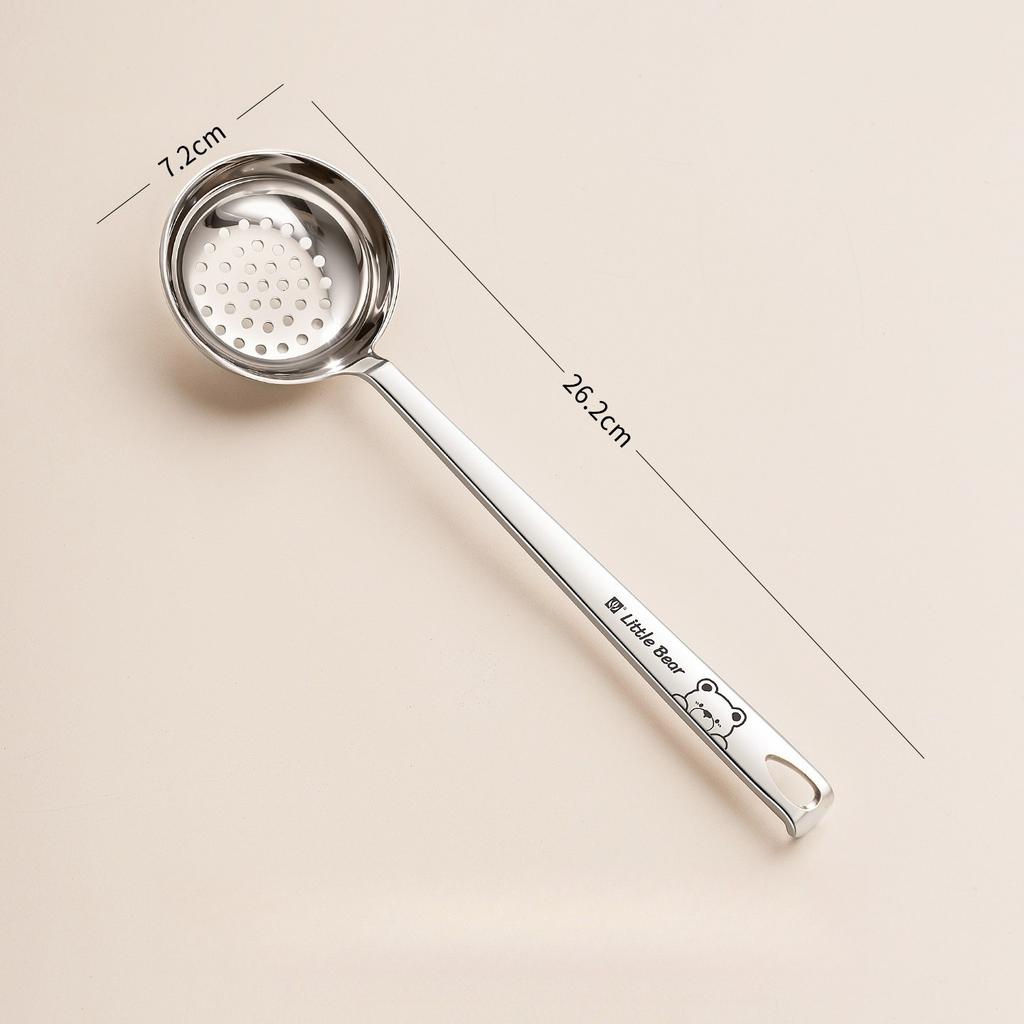 316 Food Grade Stainless Steel Long Handled Ladle, Large Capacity Hot Pot Serving Spoon Heat Resistant Easy Clean