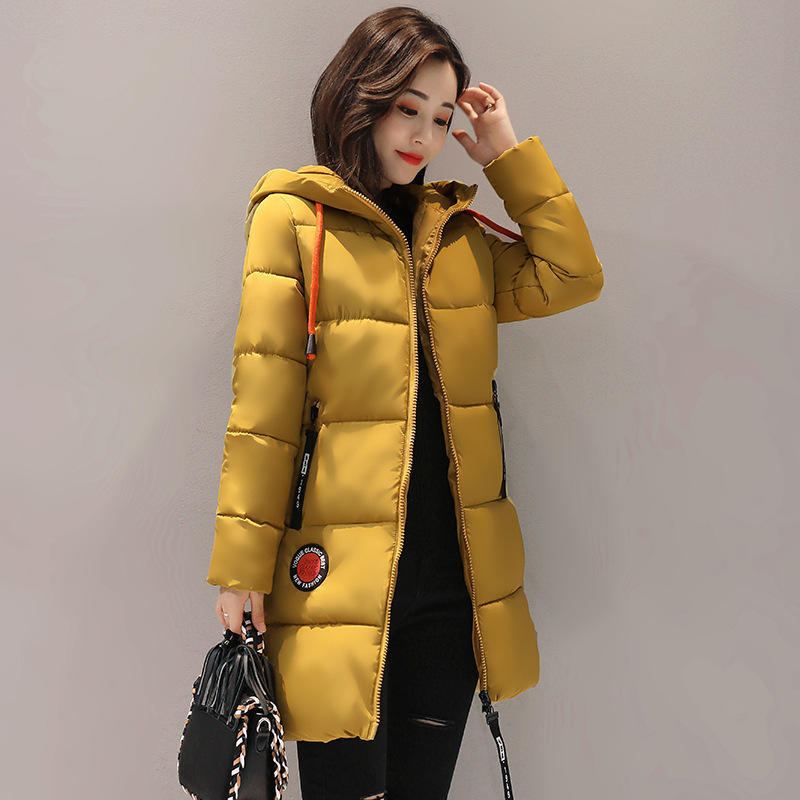 

Padded-on Women s Medium and Long Winter New Korean Version Hooded Jacket Padded Jacket 3XL