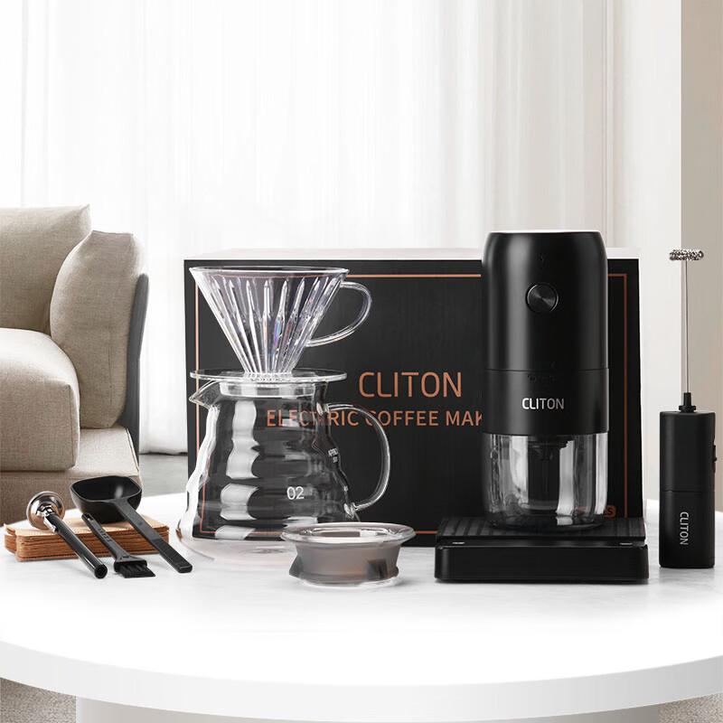 CLITON Hand Coffee Grinder and Pour-Over Set
