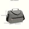 Insulated Lunch Bag, Large Capacity Lunch Box Bag, Shoulder Carry Stylish Simple Insulation Bag, Picnic Food Freshness Ice Pack, Portable Handheld
