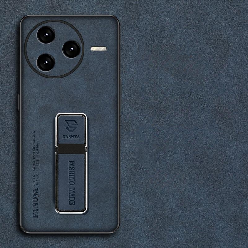 

Чехол для Poco F7 Ultra Чехол Матовый противоударный PU кожаный подставка магнитный держатель чехол для POCO F7 Pro X7 X6 F6 Pro F7Ultra бампер for POCO X7 Pro синий