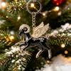 1Pcs 2D Goat Acrylic Pendants Cute Animal Hanging Ornament for Christmas Party Backpack Zipper Charm Accessory