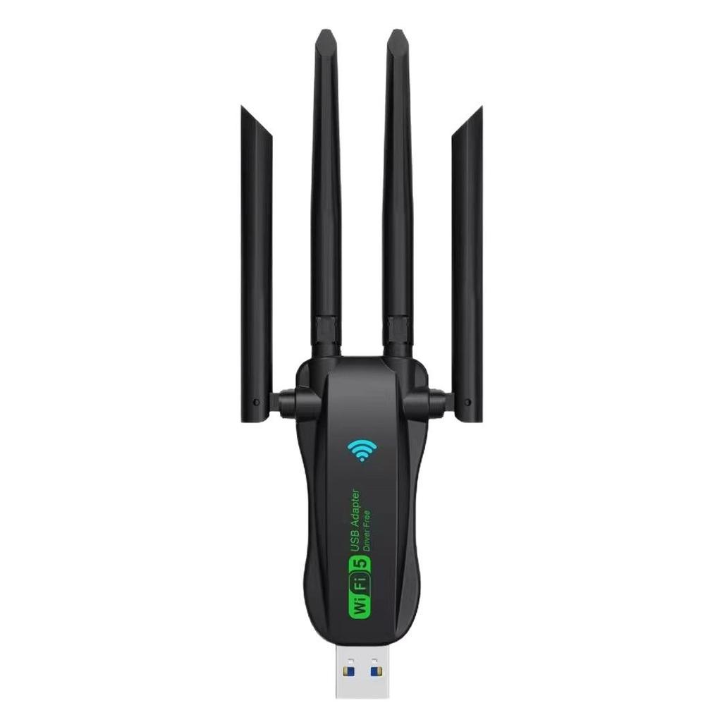 1300Mbps Dual-Band 5G USB Wireless Network Card, WiFi 6, Driver-Free for Computer