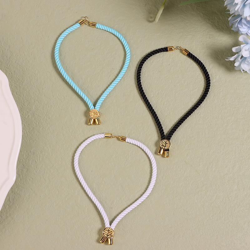 [HS][LA]5Pcs Nylon Twisted Cord Bracelet Ropes Adjustable Braided Cord For DIY Bracelet Jewelry Making