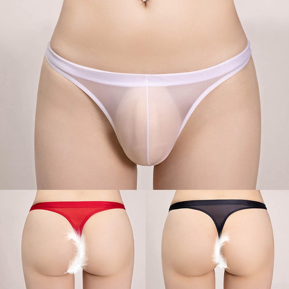 Atmungsaktive Herrenunterwäsche aus bequemem, glänzendem Nylon mit niedrigem Bund