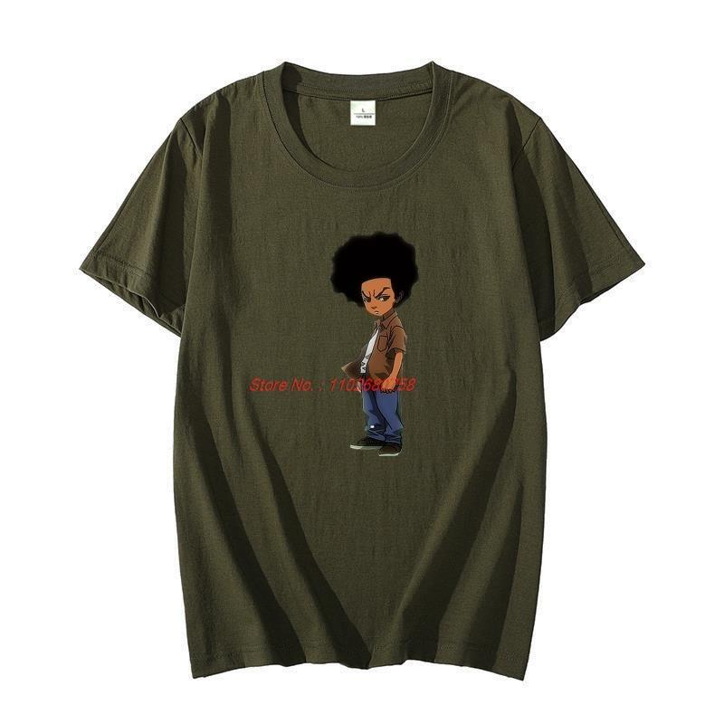 Summer Fashion T Shirt For Unisex Boondocks Rapper Huey Freeunisex Cotton Tshirt Harajuku Graphic T Shirts Streetwear Unisexs Clothing