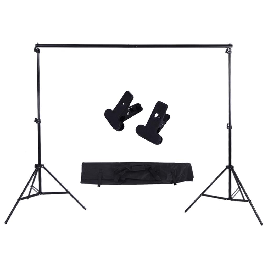 2 *   / 6.6 * 9.8ft   Background Support Stand Photo Backdrop Crossbar Kit with two Clamps