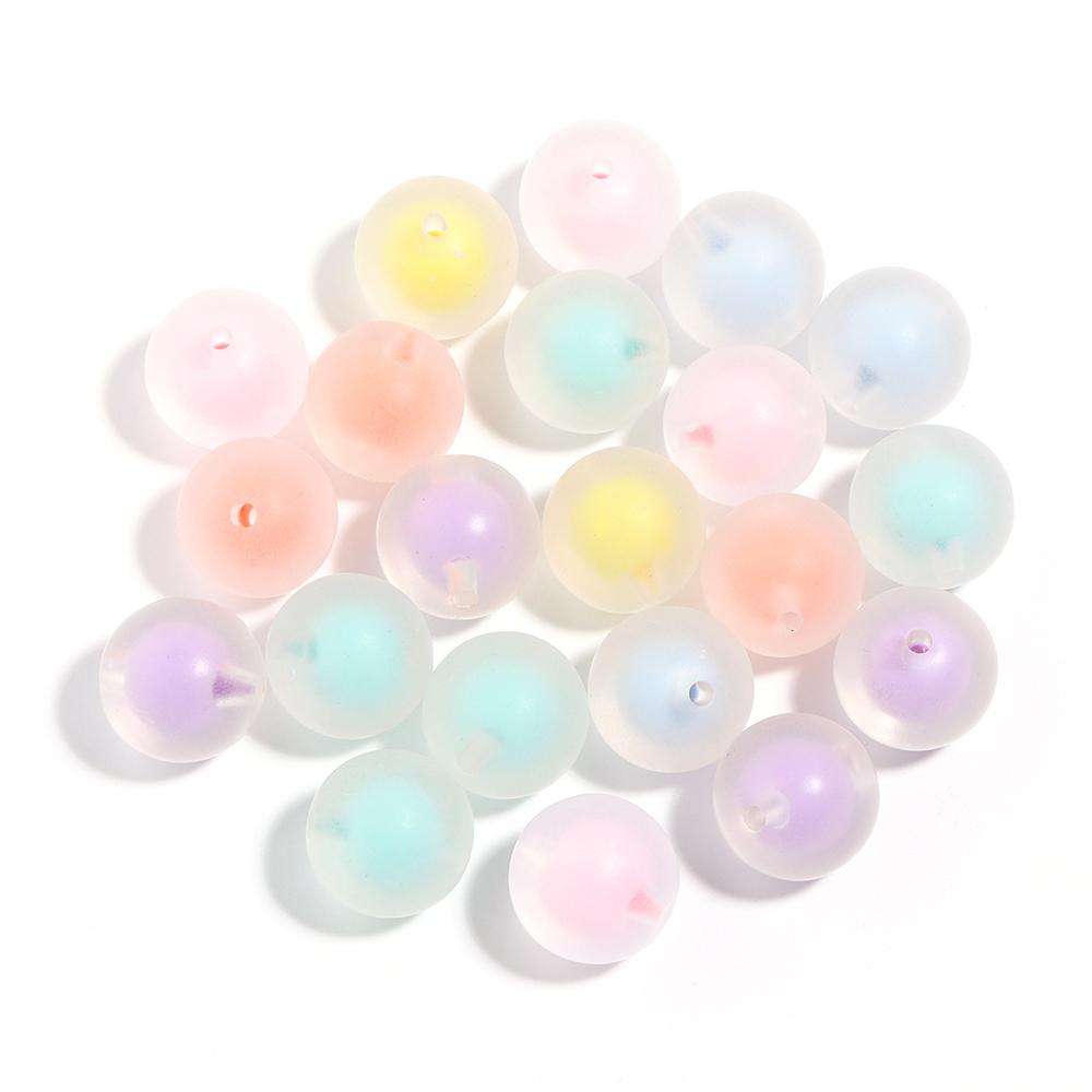 50pcs/lot Colored Acrylic Round Beads Loose Spacer Star Flower Pumpkin Bead For Girls DIY Charm Jewelry Making Bracelet Necklace