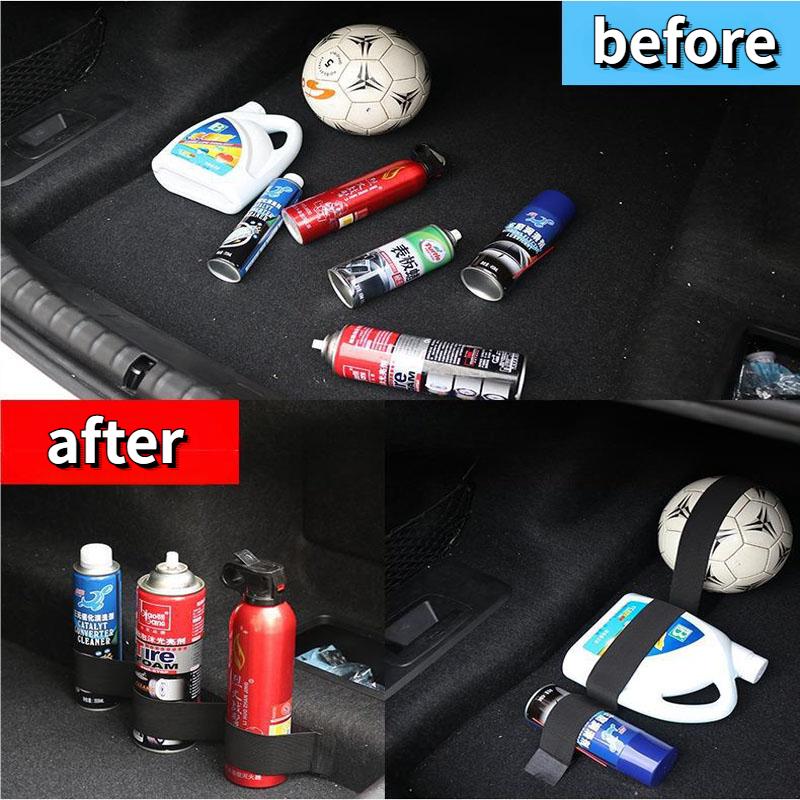 Fester Gurt zur Aufbewahrung im Kofferraum, Nylon, für Feuerlöscher, Befestigungsgürtel, Schlaufengurt, schwarzer Kofferraum-Organizer-Gurt, Autozubehör