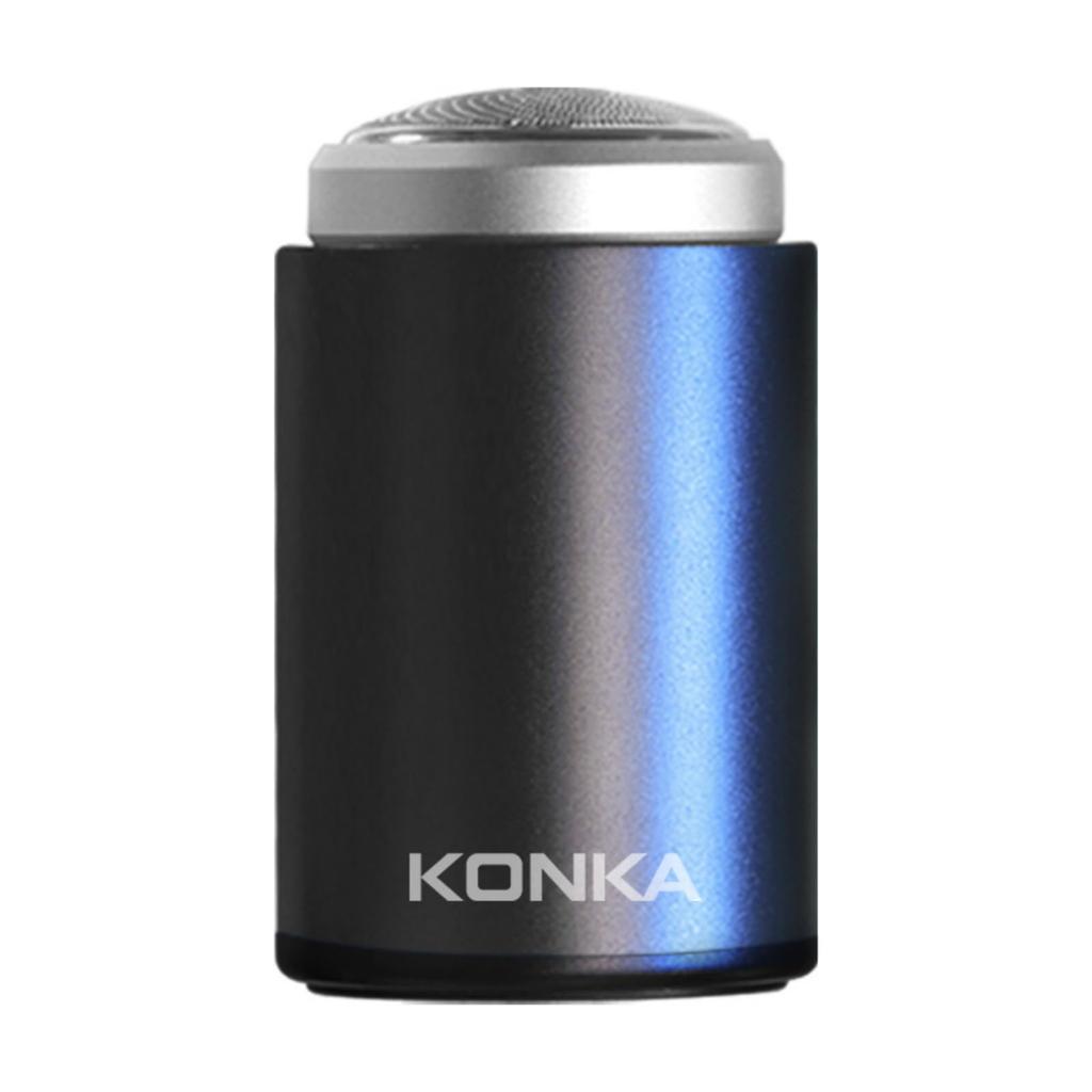 KONKA Mini Electric Long IPX7 Mini 3 Rotary Close Business or Keep in the Car Shaver, 30-Day Life, Type-C Rechargeable, Waterproof, Washable, Wet/Dry