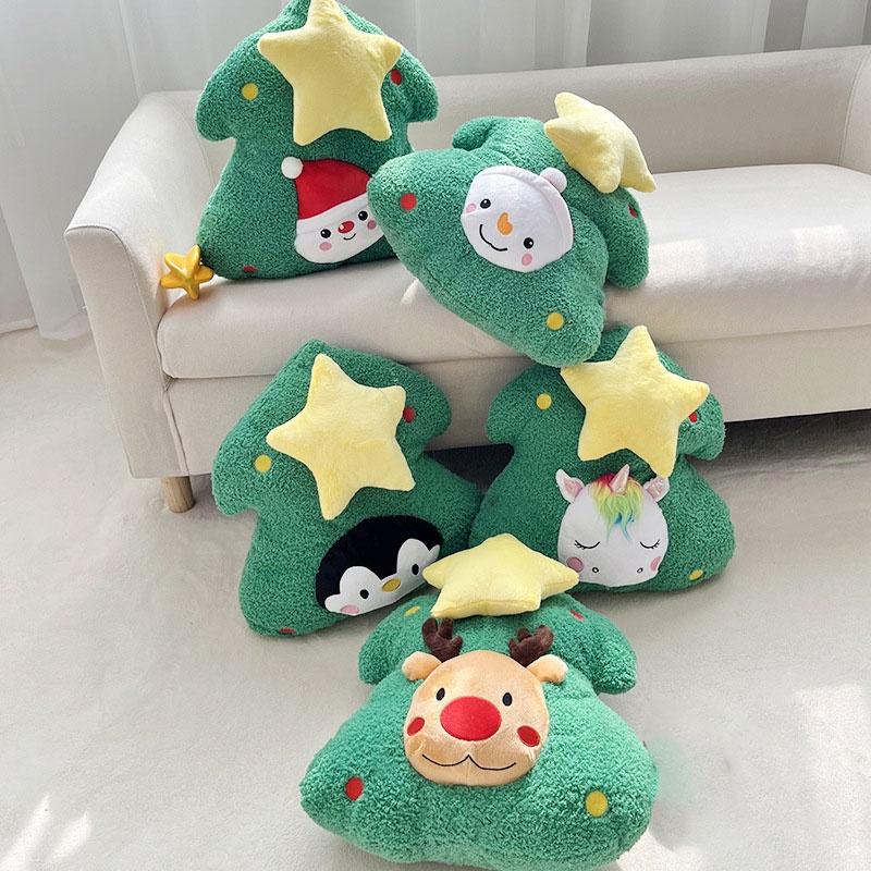 Verwandelbares Weihnachtsbaum-Wurfkissen Plüschtier Geschenk für Mädchen 45cm Höhe