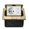 Gold Stainless Steel Pop-up Floor Socket with French & American Standard Outlets